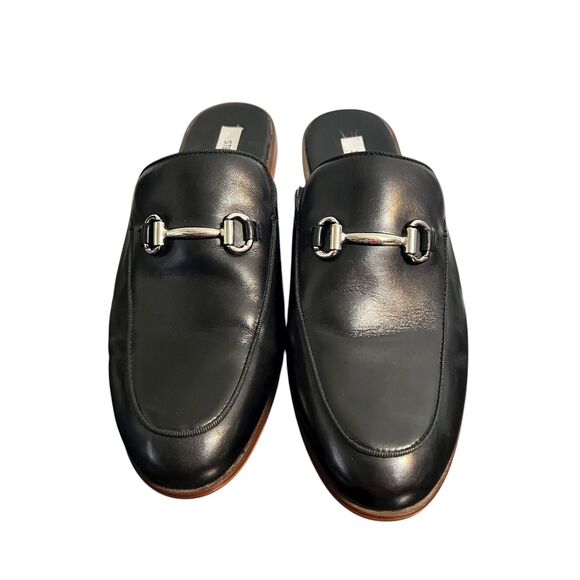Steve Madden Loafers Shoes Mens Size 9.5 Black SWAVEY Horsebit Mule Slip-On - Picture 3 of 11